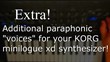 User Oscillator: Extra for Korg Minilogue XD